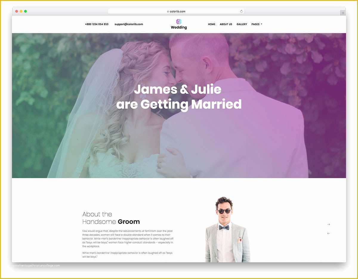Most Popular Free Website Templates Of Most Popular Free Wedding Website Templates 2019 Colorlib