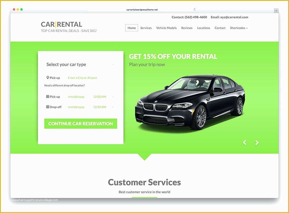 Most Popular Free Website Templates Of Rent Car Website Template Hire Templates – Majestefo