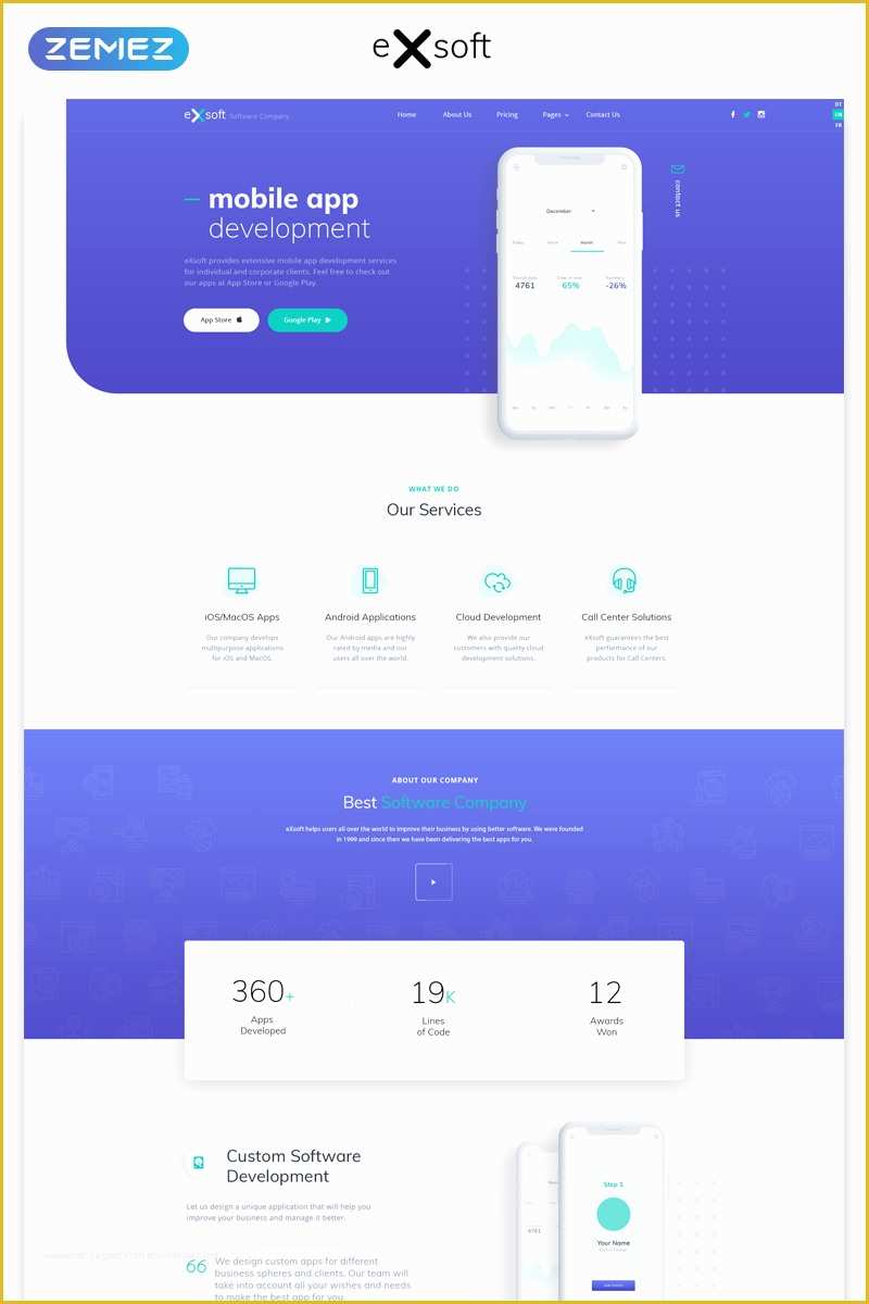 Most Popular Free Website Templates Of software Pany Responsive Website Template