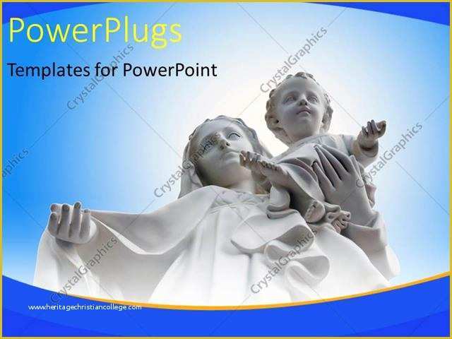 Mother and Baby Powerpoint Template Free Of Powerpoint Template A White Statue Of Mother Mary and
