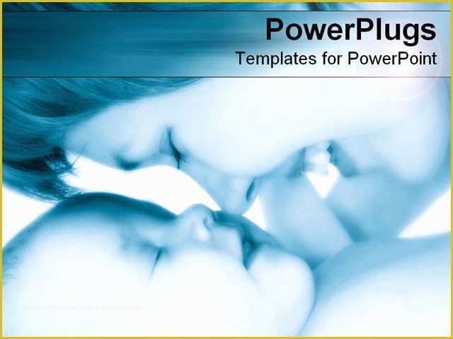 Mother and Baby Powerpoint Template Free Of Powerpoint Template Happy Mother Smiles as She Kisses Her