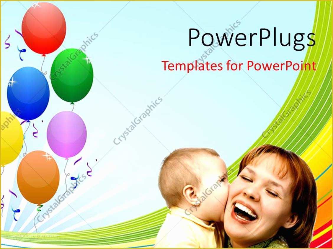 Mother and Baby Powerpoint Template Free Of Powerpoint Template Little Kid Kisses Mother S Cheeks