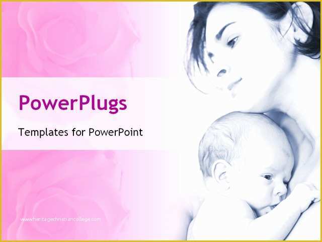 Mother and Baby Powerpoint Template Free Of Powerpoint Template Mother Hold Her Baby In Black and