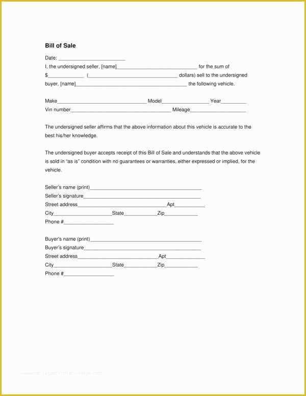 Motorcycle Bill Of Sale Template Free Download Of 9 Car Sale Invoice Templates – Pdf