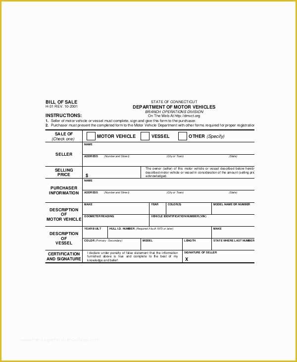 Motorcycle Bill Of Sale Template Free Download Of Bill Sale Template 8 Free Word Pdf Documents