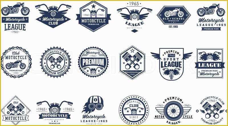Motorcycle Club Logo Template Free Of Motorcycle Club Logo Template Set Sport League Retro