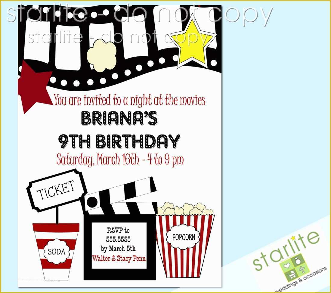 Movie Party Invitations Free Template Of 40th Birthday Ideas Birthday Party Invitation Templates
