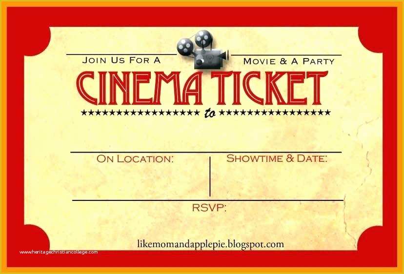 Movie Party Invitations Free Template Of Cinema Party Invitations Templates