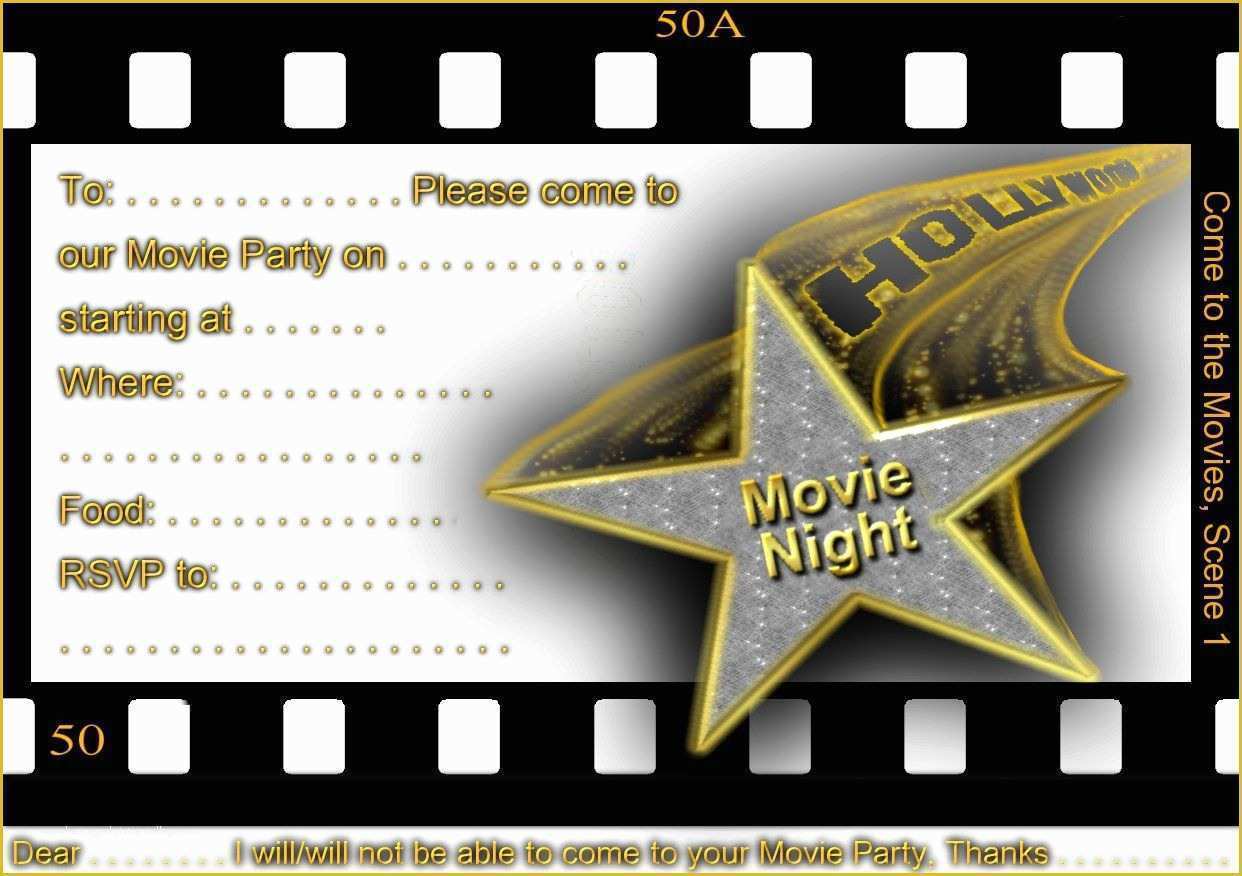 Movie Party Invitations Free Template Of Free Printable Gratuation Movie themed Invitations