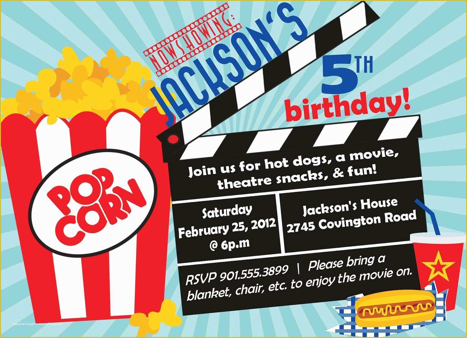 56 Movie Party Invitations Free Template