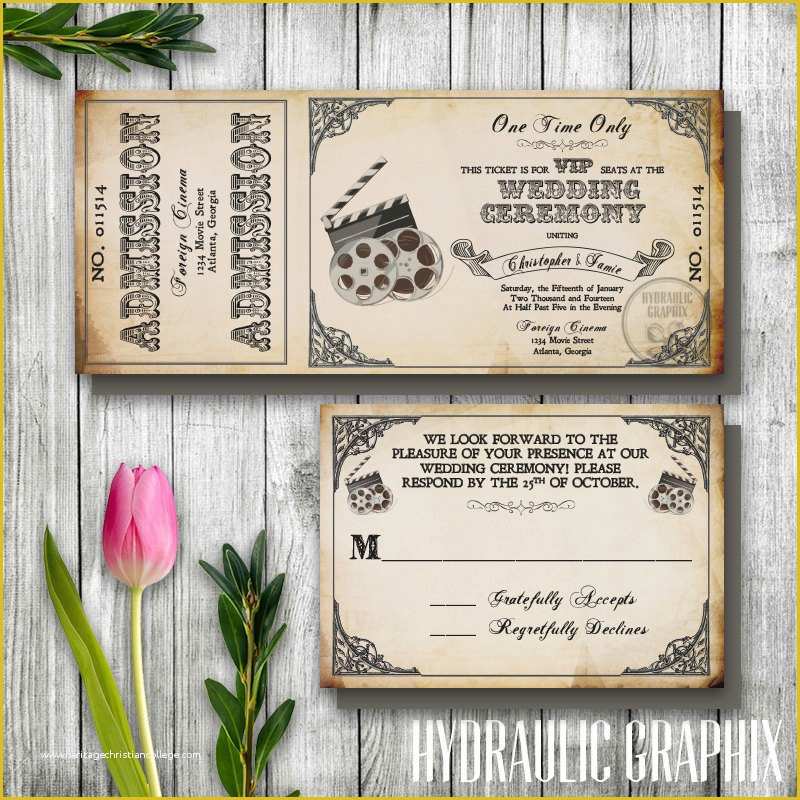 Movie Party Invitations Free Template Of Movie themed Wedding Invitation Templates