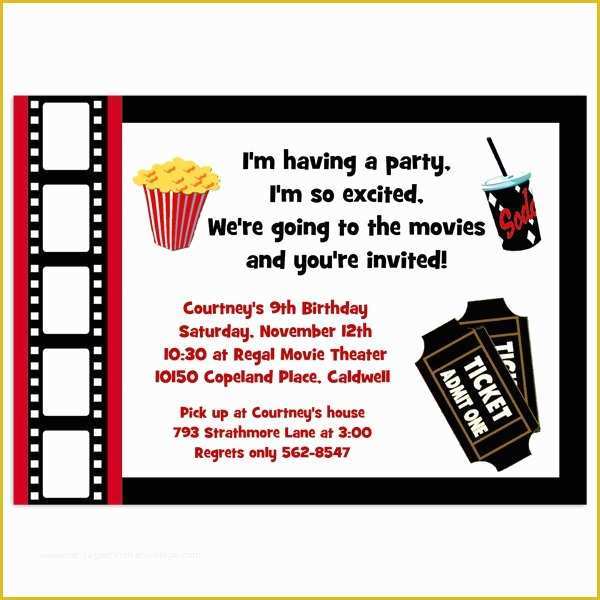 Movie Party Invitations Free Template Of Printable Movie Party Invitation Movie Night Invitation