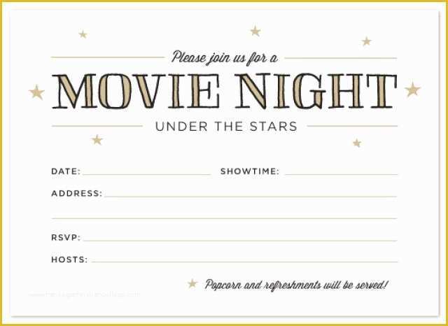 Movie Party Invitations Free Template Of Printable Outdoor Movie Night Invitations