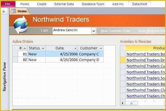Ms Access Free Database Templates Of Download northwind Microsoft Access Templates and Access