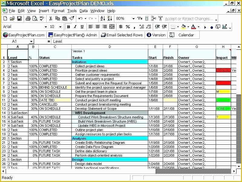 Ms Excel Project Plan Template Free Of Awesome Gantt Project Planner ...