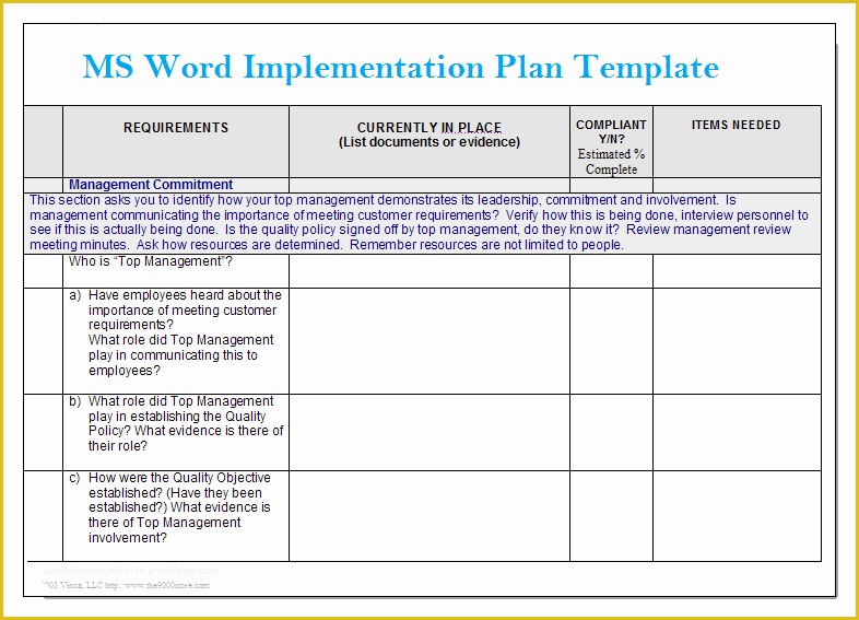 Ms Excel Project Plan Template Free Of Ms Word Implementation Plan Template – Microsoft Word