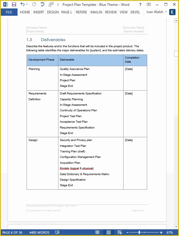 Ms Excel Project Plan Template Free Of Project Plan Template – Download Ms Word &amp; Excel forms