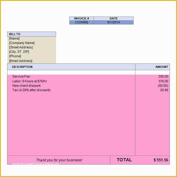 Ms Invoice Template Free Word Of 15 Word Invoice Templates