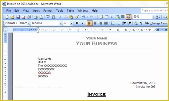Ms Invoice Template Free Word Of Invoice Template Microsoft Word 2010 Here S What Industry