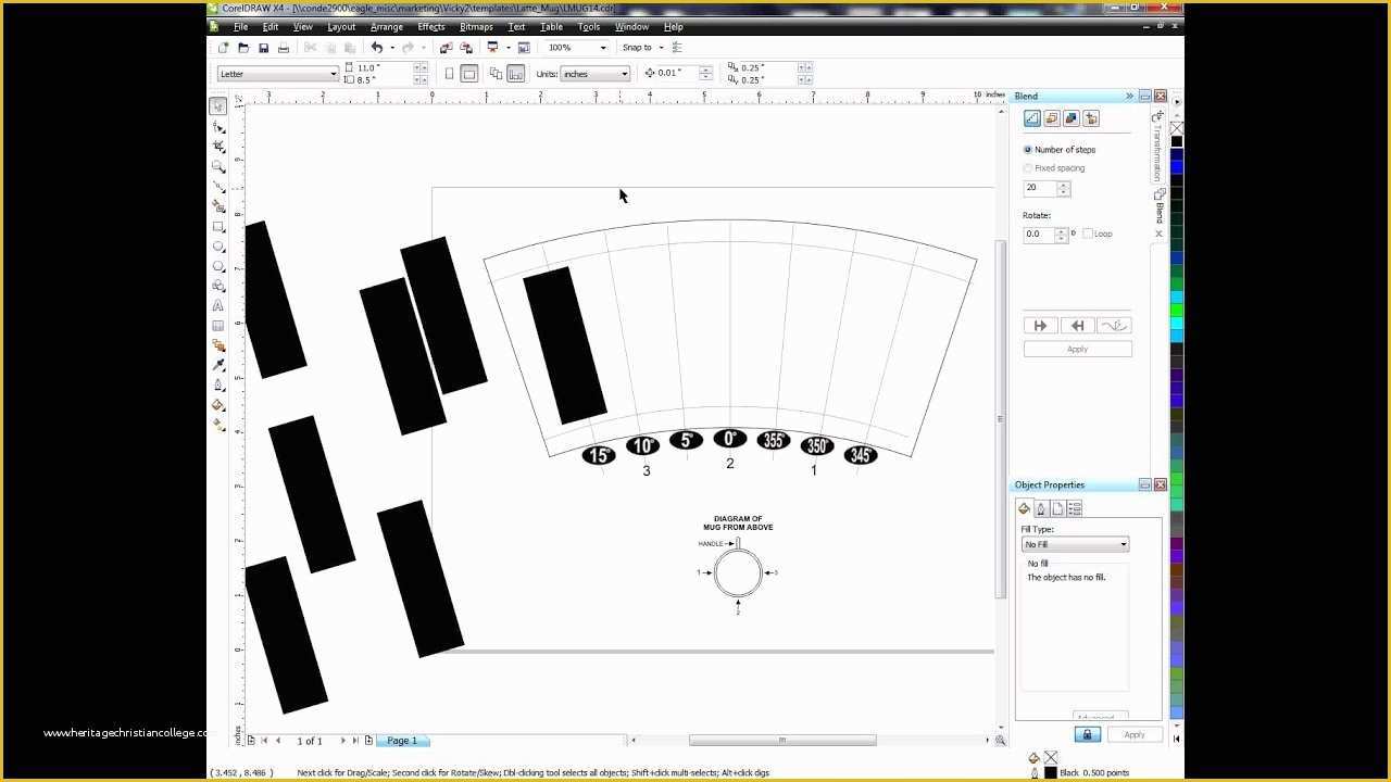 Mug Template Free Download Of Using the Coreldraw Rotation tool with the Latte Mug