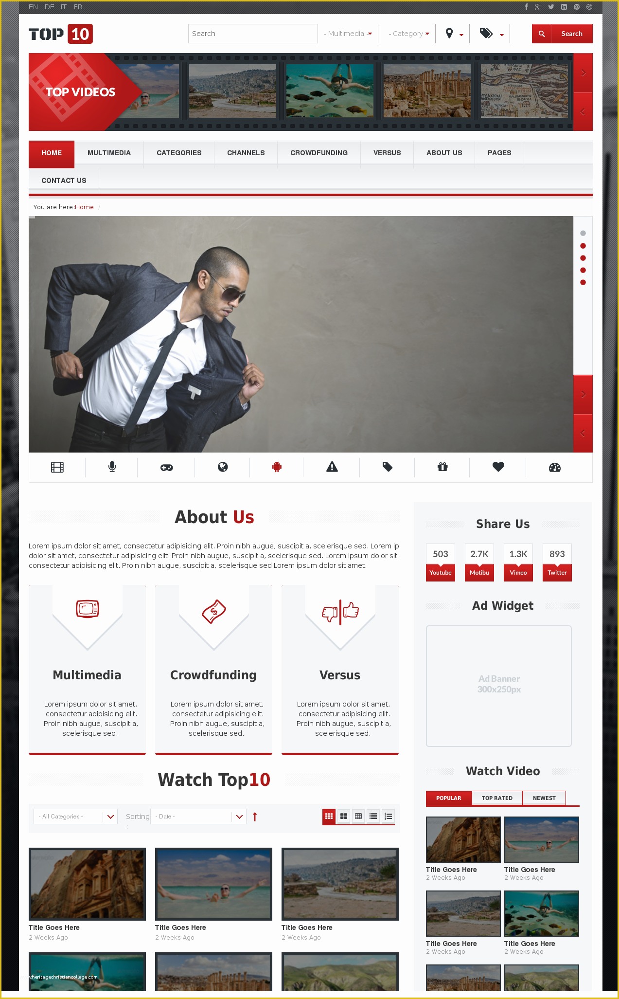 Multimedia Templates Free Download Of Awesome Java HTML Website Templates
