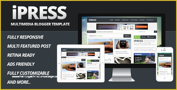 Multimedia Templates Free Download Of Download Ipress Multimedia Blogger Template Free