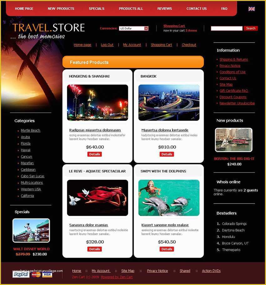 Multimedia Templates Free Download Of Travel Zencart Templates