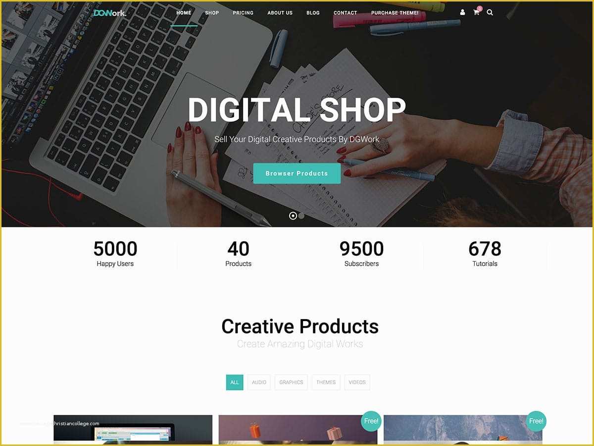 Music Store Website Template Free Download Of 10 Best Wordpress themes for Selling Digital Products