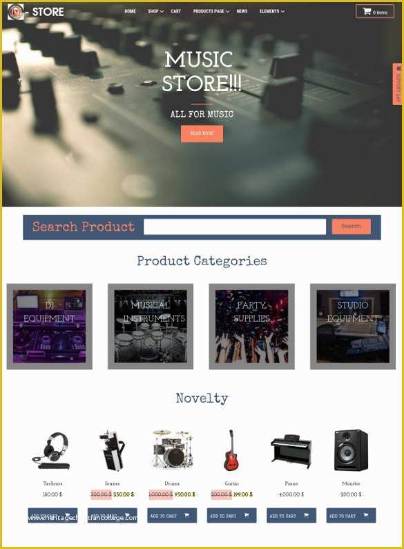 Music Store Website Template Free Download Of 74 Music Wordpress themes & Templates