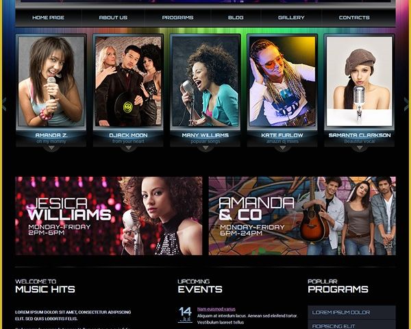 Music Store Website Template Free Download Of Line Radio Station Wordpress Template On Behance