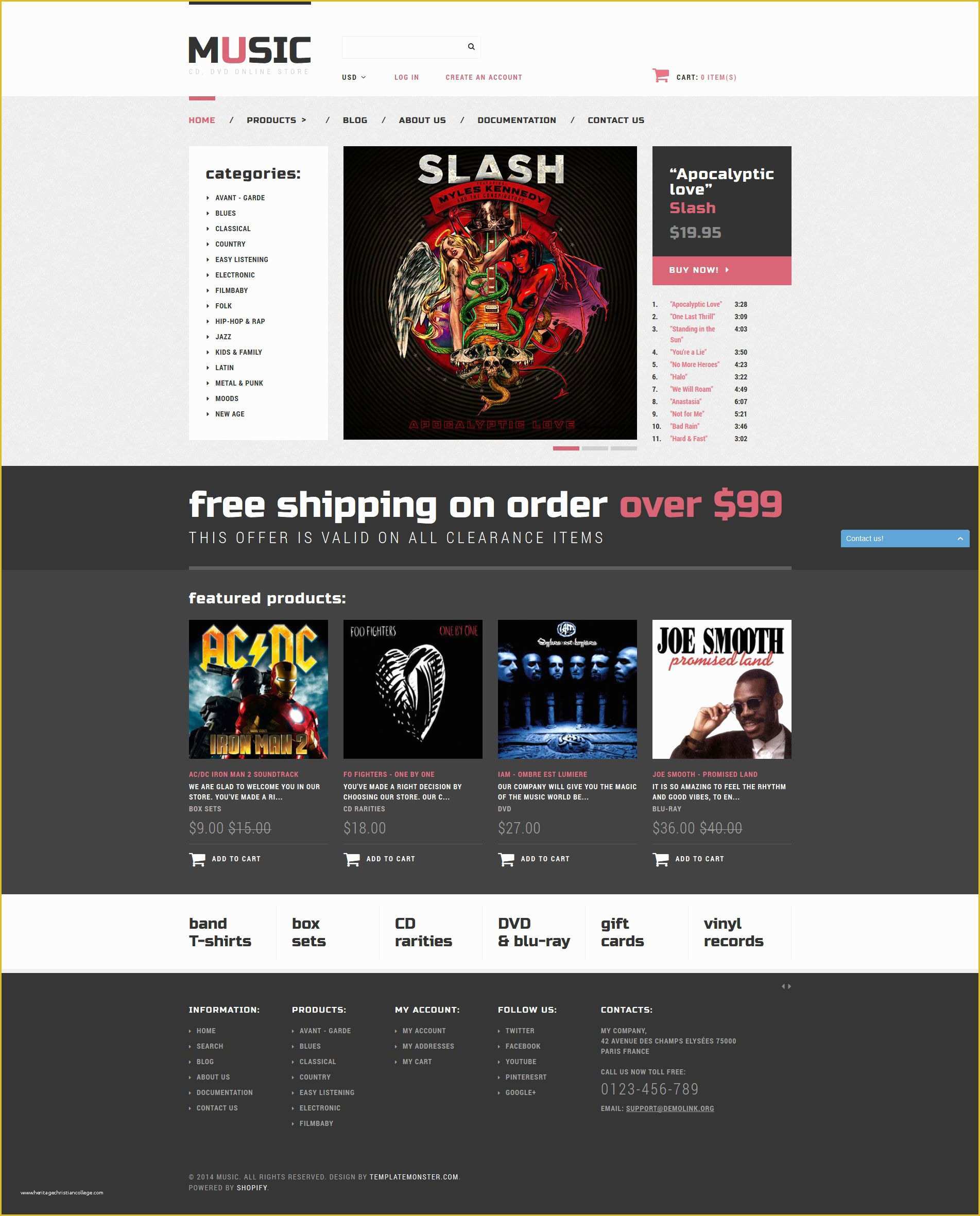 Music Store Website Template Free Download Of Music Store Shopify theme