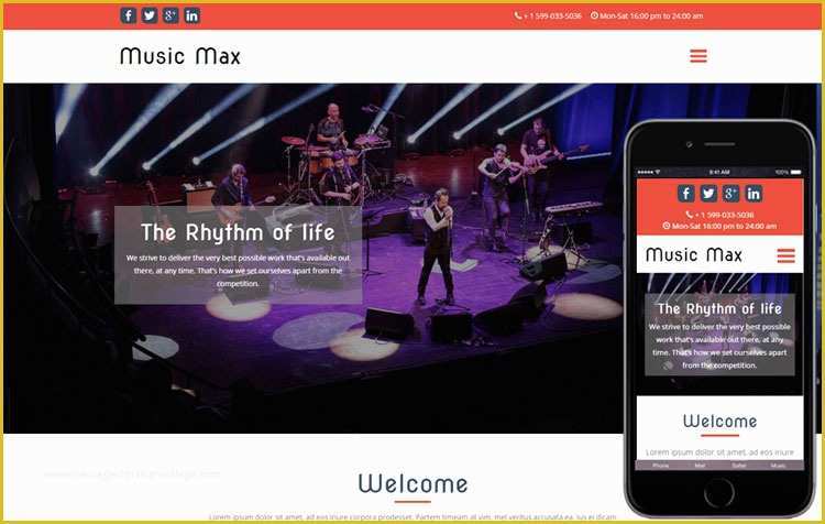 Music Website Template Free Of 12 Free Bootstrap Music Templates Page 2 Of 2