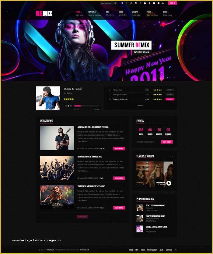 Music Website Template Free Of 15 Premium Music and Band Website Templates