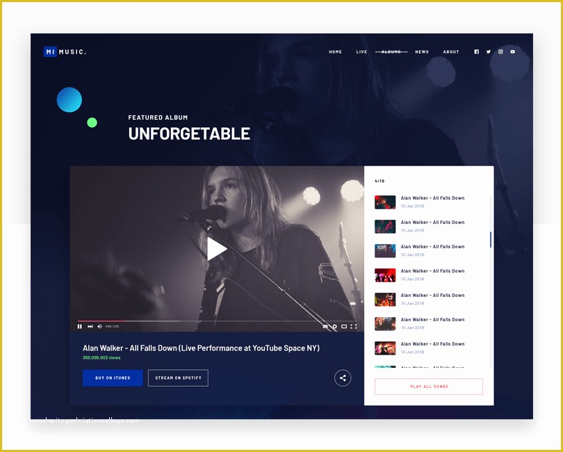 Music Website Template Free Of 30 Free & Paid Responsive Mockup Templates for Websites