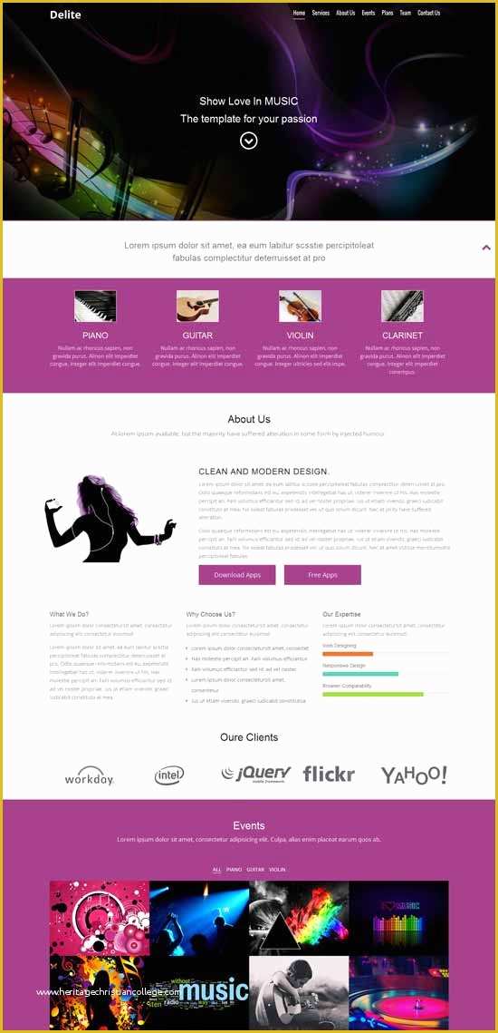 Music Website Template Free Of 60 Best Music Website Templates Free & Premium