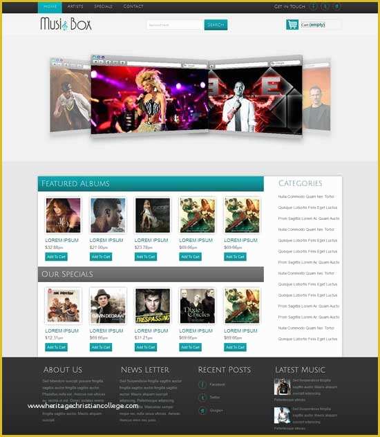 Music Website Template Free Of 60 Best Music Website Templates Free & Premium