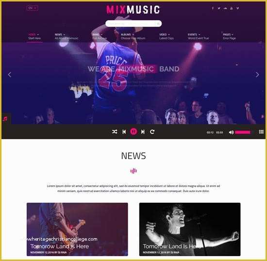 Music Website Template Free Of 60 Best Music Website Templates Free & Premium