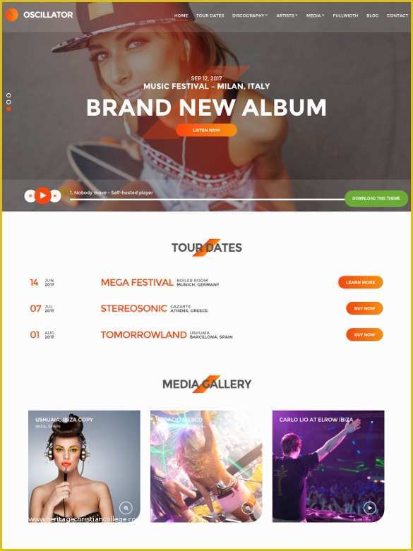 Music Website Template Free Of 60 Music Website themes & Templates