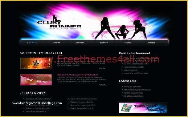 Music Website Template Free Of Abstract Black Music Club Css Template