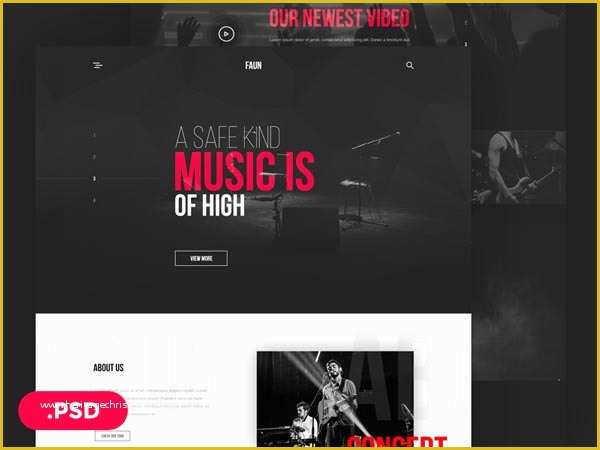 Music Website Template Free Of Faun Music Website Template