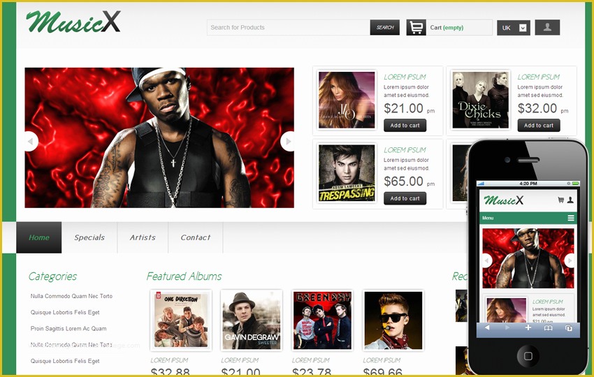 Music Website Template Free Of Free Music Website Templates Flash Driverlayer Search Engine