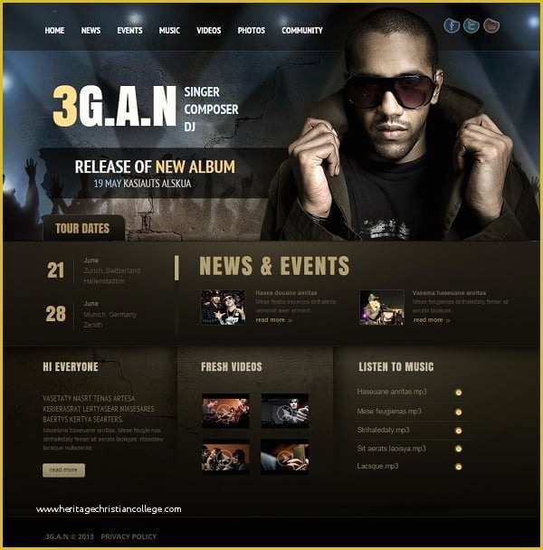 Music Website Template Free Of Music Band Website Templates that Will Rock You