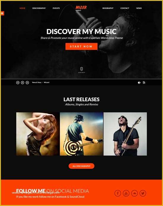 Music Website Template Free Of soundcloud Website Template Popteenus