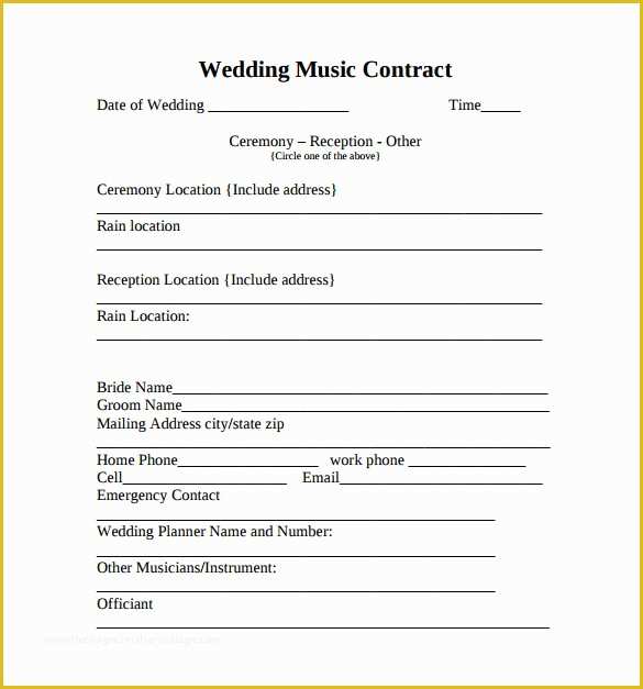 Musician Contract Template Free Of 15 Music Contract Templates