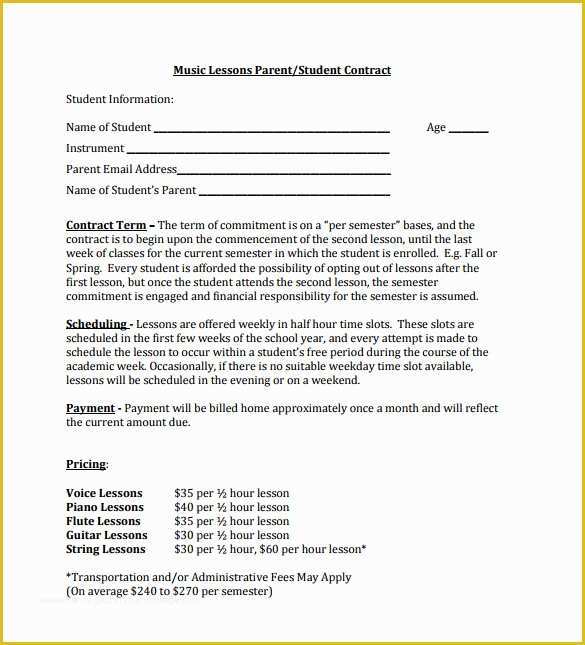 Musician Contract Template Free Of 15 Music Contract Templates