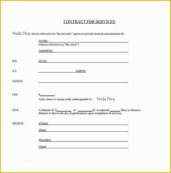 Musician Contract Template Free Of Music Contract Template 10 Download Documents In Pdf