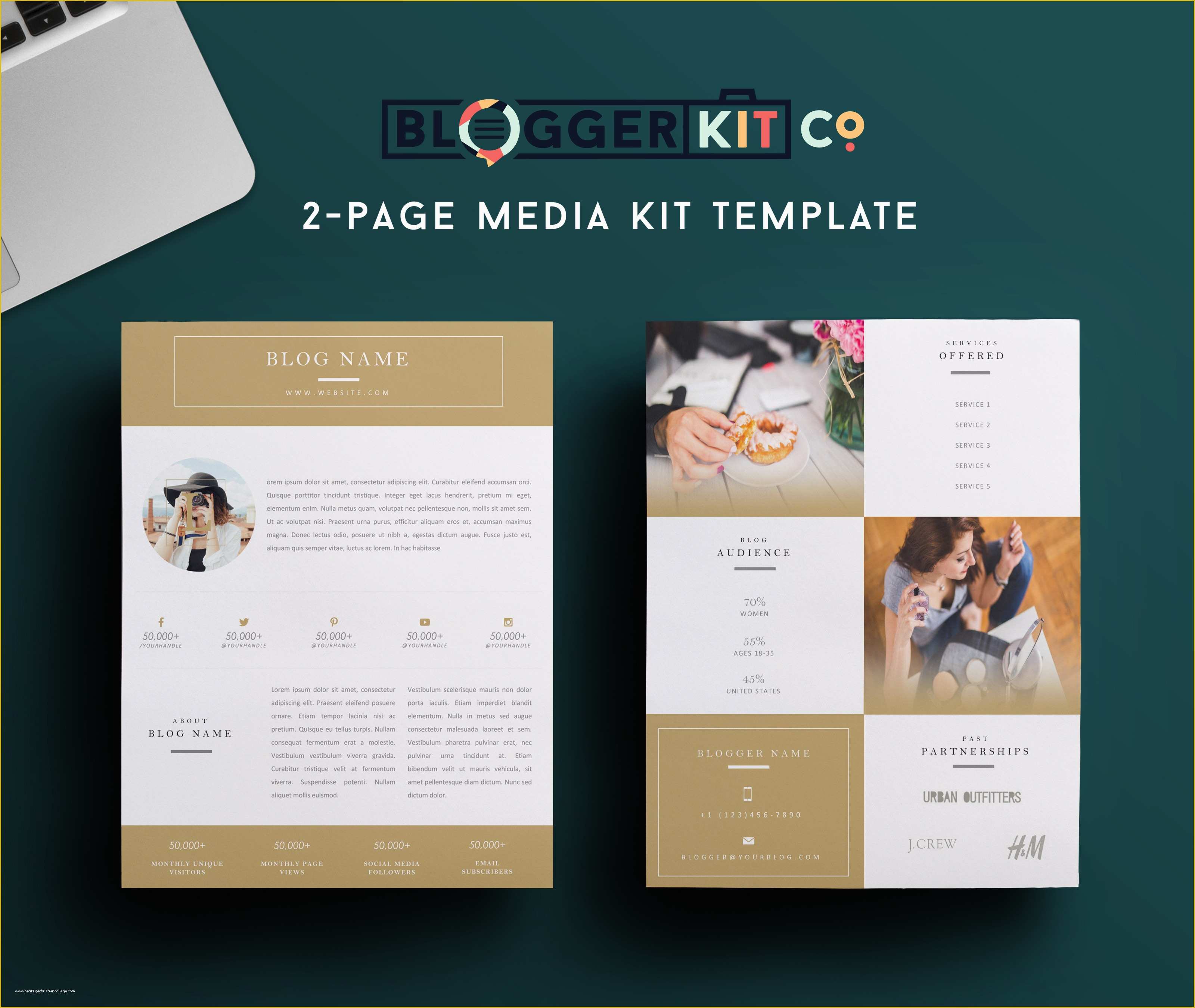 Musician Press Kit Template Free Of Beauty Blogger Iii Gold