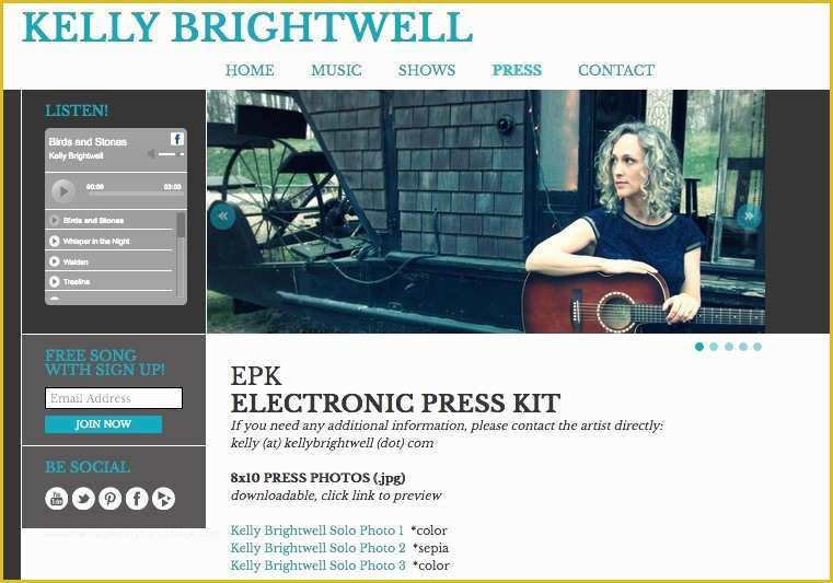 Musician Press Kit Template Free Of the Hostbaby Blog Website Promotion for Independent Artists