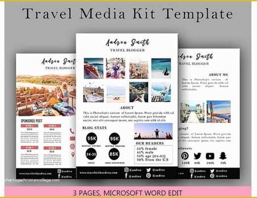 Musician Press Kit Template Free Of Travel Media Kit Template 3 Page Media Press Kit Template