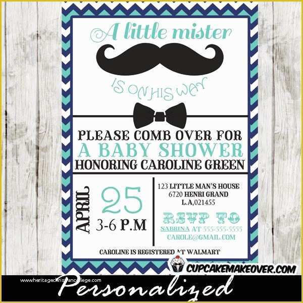 Mustache Baby Shower Invitations Free Templates Of 17 Best Images About Little Man Mustache Bow Tie Baby